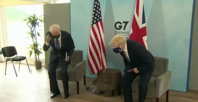 Joe Biden y Boris Johnson exiben una gran compenetración en su primera reunión bilateral cara a cara
