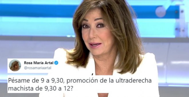 Rosa María Artal saca los colores a Ana Rosa Quintana por "promocionar a la ultraderecha machista"