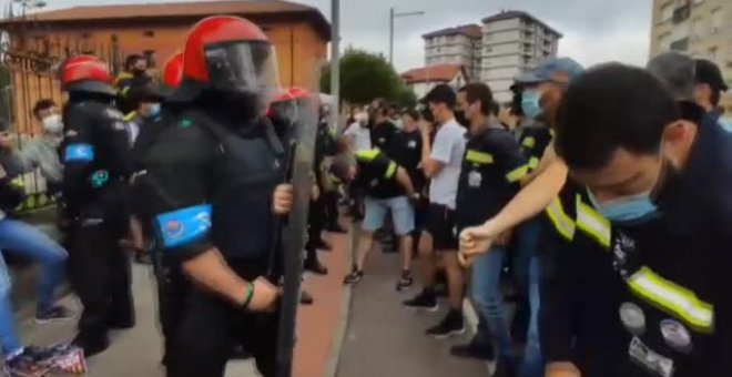 Un detenido en las protestas de los trabajadores de Tubacex