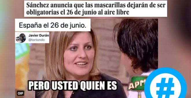 "Los que lleváis más de un año con la nariz por fuera de la mascarilla no sé qué celebráis"