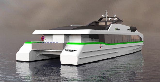 El nuevo ferry que operará en aguas noruegas será eléctrico y de alta velocidad