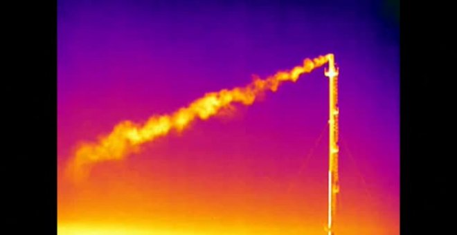 Una cámara infrarrojos detecta fugas de metano en Europa