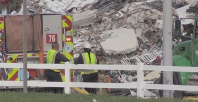 Suben a tres los muertos por derrumbe del edificio en Miami según medios