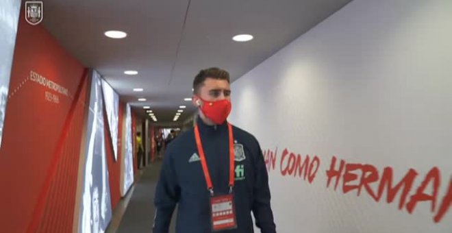 Laporte explica la curiosa celebración de su gol ante Eslovaquia