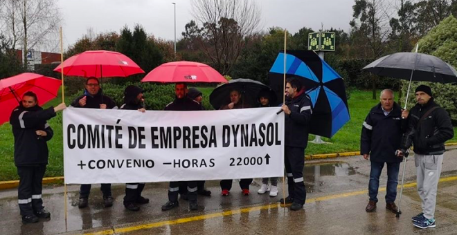 La plantilla de Dynasol va a huelga para reclamar una "protección efectiva" frente al amianto