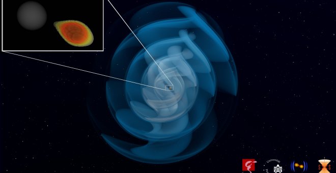 Un agujero negro absorbe una estrella de neutrones, el último hito en la detección de ondas gravitacionales