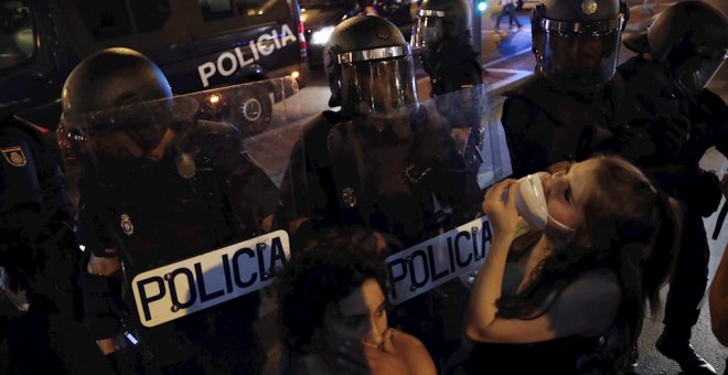 Las cargas policiales en el centro de Madrid, en imágenes
