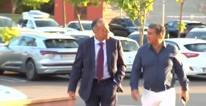 Laporta y Koeman se reencuentran después de casi dos meses