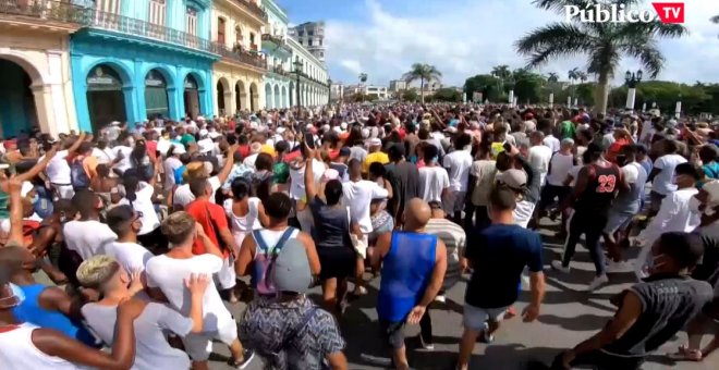 Jornada de protestas y enfrentamientos con la Policía en Cuba