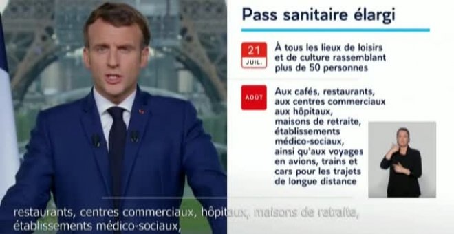 Francia exigirá el pase sanitario en restaurantes y centros comerciales a partir de agosto