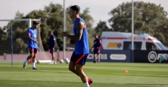 El Atlético sigue con su pretemporada en Los Angeles de San Rafael ajeno al posible trueque Saúl- Griezmann con el Barça