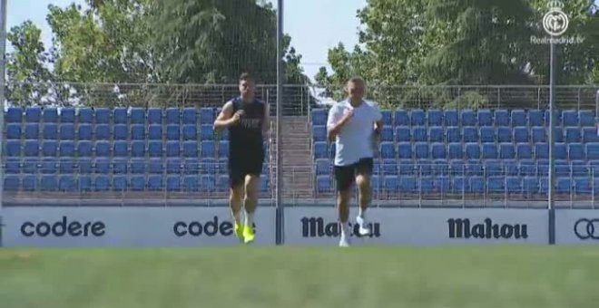 Mendy, Rodrygo y Mariano se quedan en el gimnasio mientras Jovic trabaja en solitario