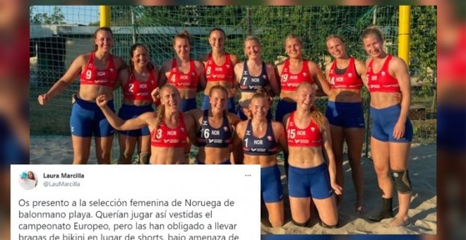 Las redes se suman a la rebelión de la selección noruega de balonmano playa contra el bikini