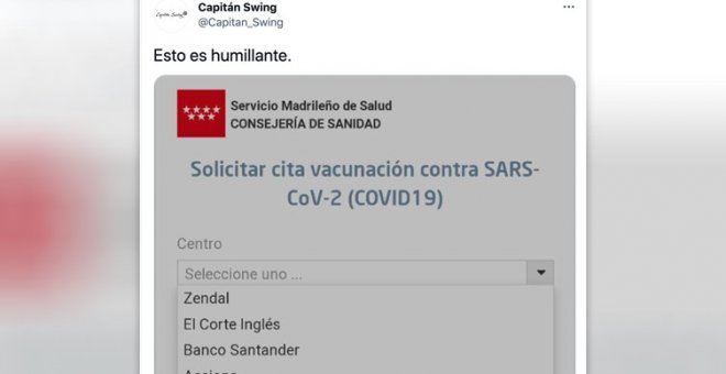 "Esto es humillante": tratando de conseguir cita para vacunarse en Madrid, contado en un hilo