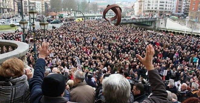 Autobús desde Asturies para defender las pensiones en Bilbao