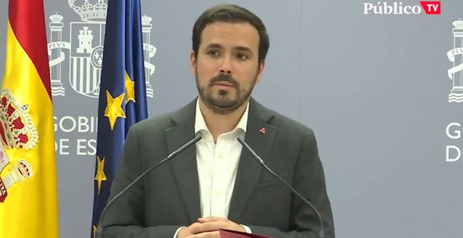 Alberto Garzón, sobre la subida de la luz: "Nuestro Gobierno está preocupado. Es un mercado injusto, un despropósito"