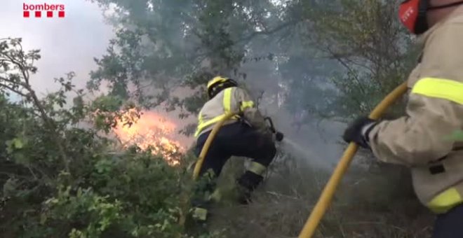 El incendio de Santa Coloma de Queralt (Tarragona) avanza descontrolado con un frente de 10 kilómetros