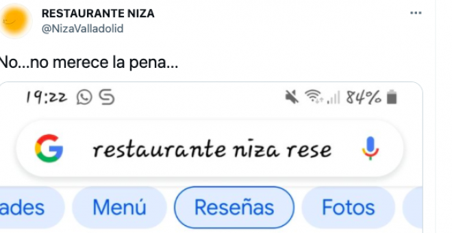 Un restaurante de Valladolid responde a un comentario negativo y se gana el amor de miles