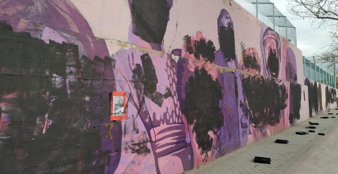 El mural feminista de Ciudad Lineal, en Madrid, vuelve a ser vandalizado