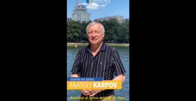 Abel Caballero acepta el reto de Karpov de enfrentarse en una partida de ajedrez