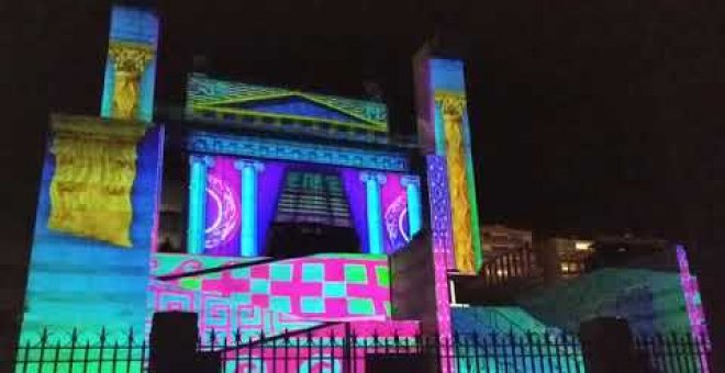 El Palacio de Festivales ilumina Santander con un espectáculo de vídeo mapping