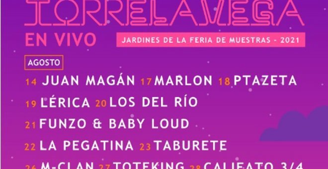 Juan Magán, Taburete, La Pegatina, Marlon, Lérica o Pol Granch, en 'Torrelavega en Vivo'