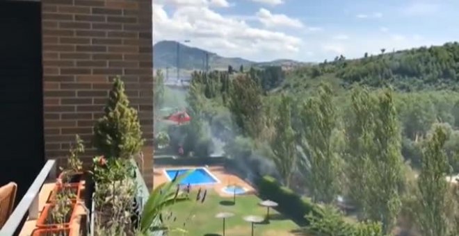 Sofocado el incendio en una urbanización de Olloki (Navarra)