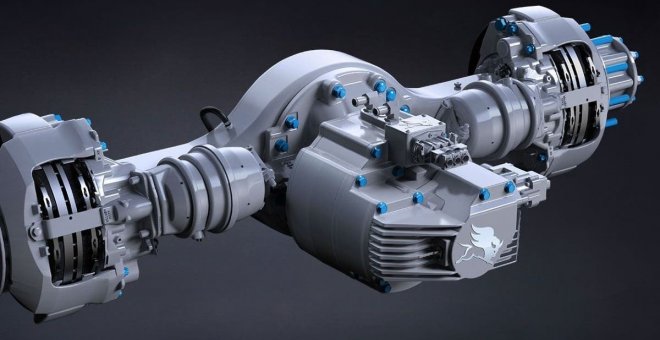 Este el eje eléctrico integrado Meritor 14xe para el camión eléctrico de Hyliion