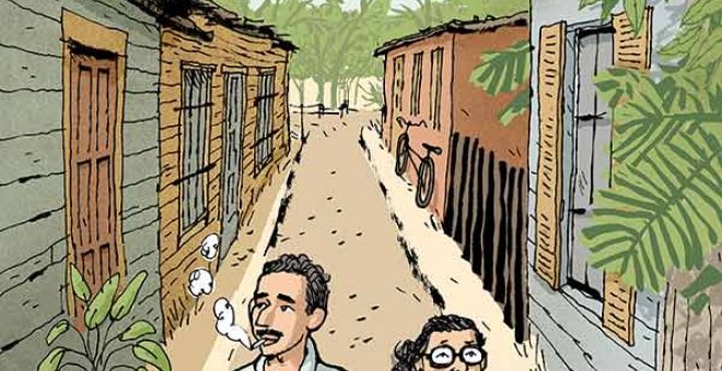 Gabriel García Márquez se apea en Macondo