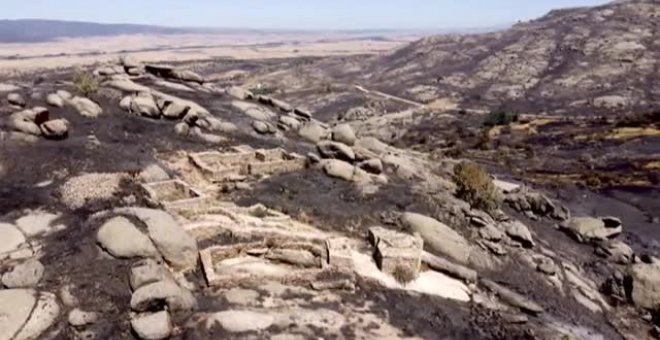 El incendio de Ávila arrasa el yacimiento arqueológico de Ulaca