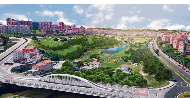 PRC propone para la II fase de Las Llamas un "parque cantábrico", "naturalizado", con árboles, lago y zona deportiva