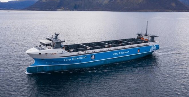 El primer carguero eléctrico y autónomo del mundo está listo para su viaje inaugural