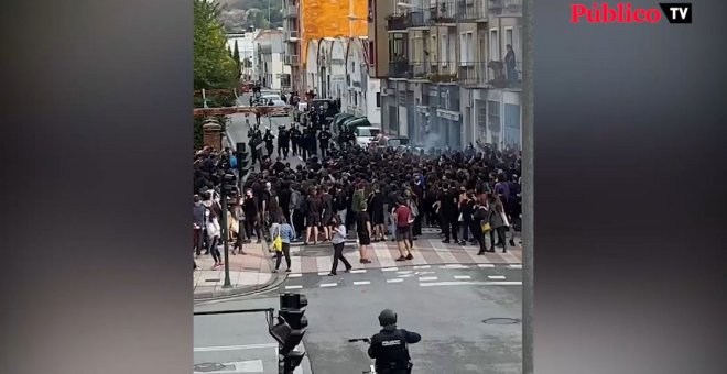 Disparos de goma a la altura de la cabeza para desalojar un gaztetxe en Pamplona