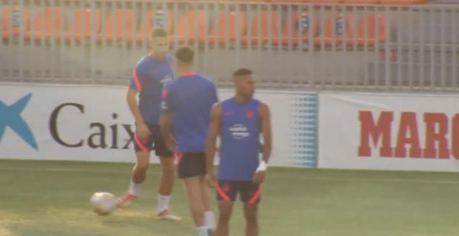 Última sesión de entrenamiento de la semana para el Atlético de Madrid