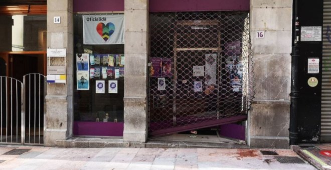 Nuevo ataque a la sede de Podemos en Uviéu