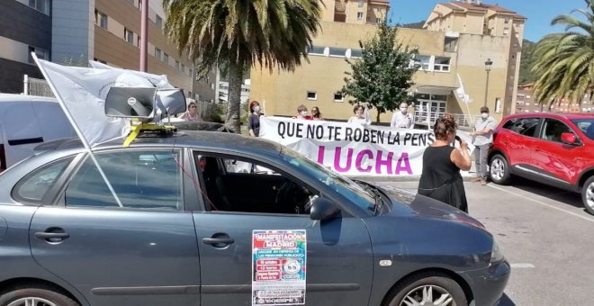 La caravana pensionista recorre Asturies llamando a la movilización