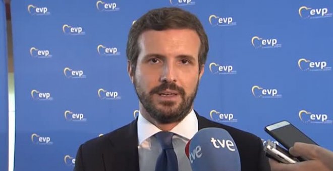 Casado denuncia ante líderes europeos la negativa de Sánchez a reforzar la independencia judicial