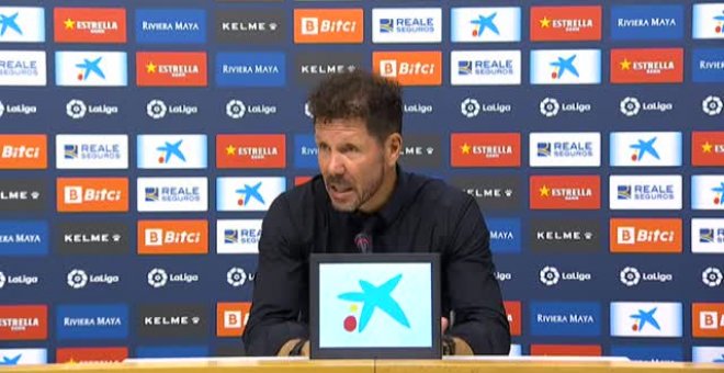 Simeone: "No vi nunca tanto tiempo perdido en un partido"