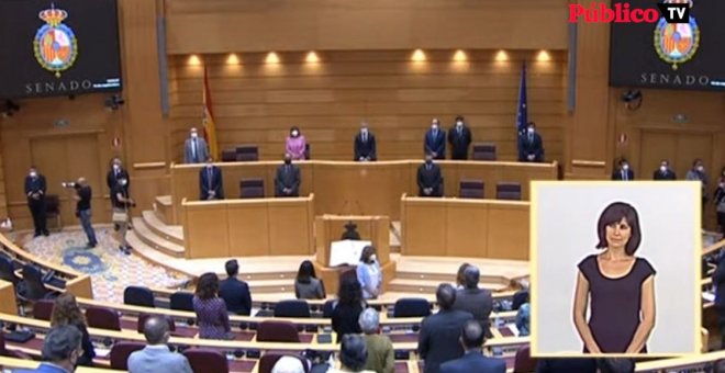 El emocionante minuto de silencio en el Senado como homenaje a las víctimas de violencia machista