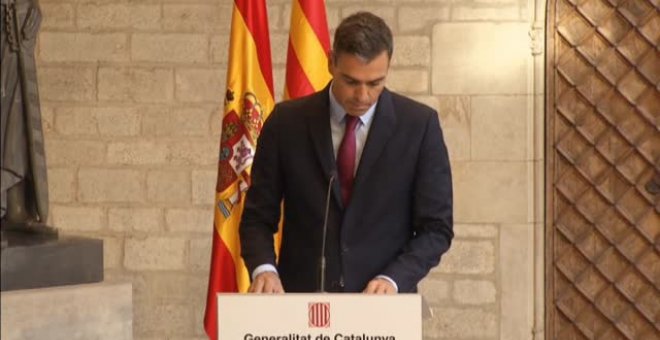 Sánchez señala que las posiciones con el Govern están "radicalmente alejadas" pero confía en que el reencuentro "es la clave" y el diálogo "el camino"