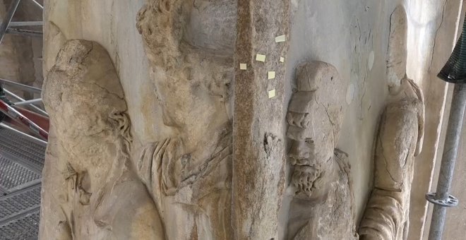 Una técnica de restauración ecológica salva el mármol del Foro Romano