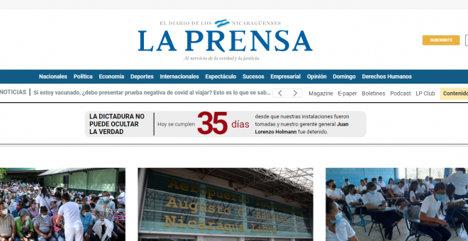 El nicaragüense 'La Prensa', crítico con Ortega, despide a la mitad de la plantilla para "garantizar su supervivencia"