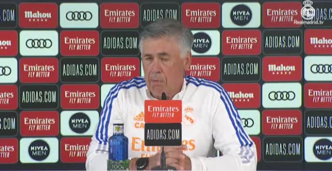 Ancelotti sobre Hazard: "Darle dos partidos seguidos puede ser complicado"