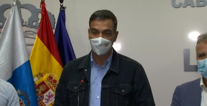Pedro Sánchez traslada a los ciudadanos de La Palma "la garantía de su seguridad"