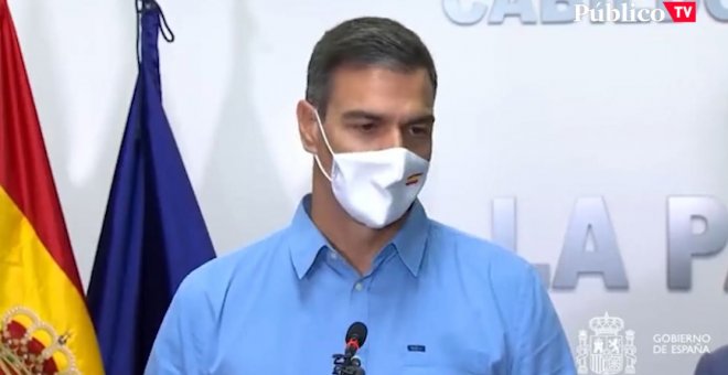 Pedro Sánchez, sobre el volcán de La Palma: "Todos los recursos del Estado están a su disposición"