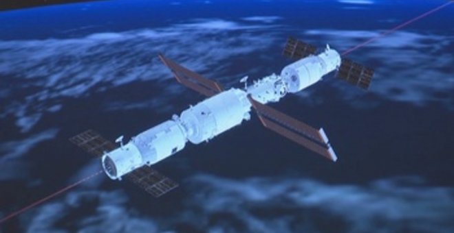 La Tianzhou-3 se acopla a la estación espacial china para aprovisionarla