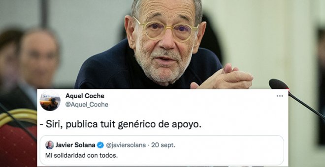 Javier Solana publica el tuit solidario más inconcreto de la historia y desata las risas