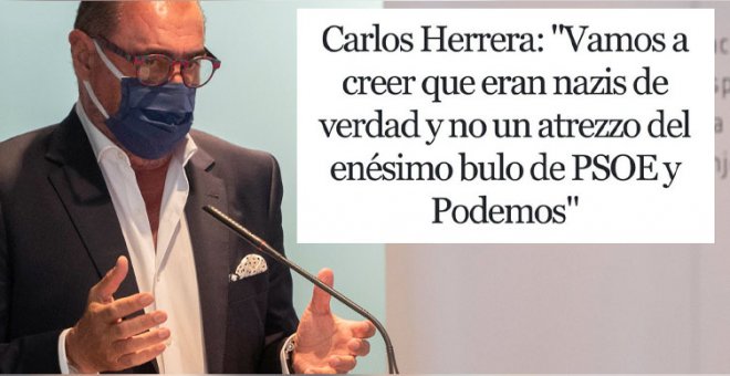 "¿Ha dicho ya Carlos Herrera que lo del volcán de La Palma es un atrezo del PSOE y Podemos?"