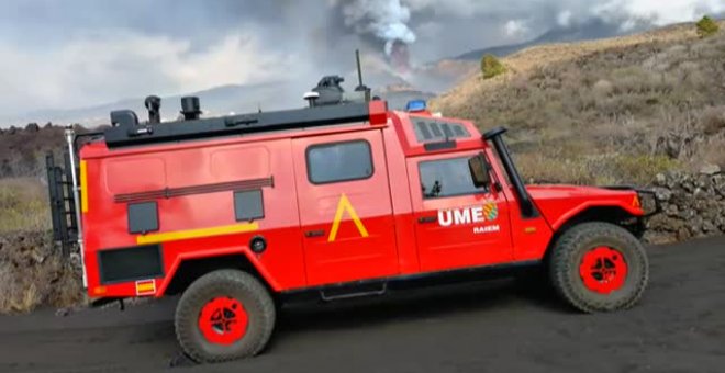 El Velire, el vehículo de la UME para medir la calidad del aire en La Palma