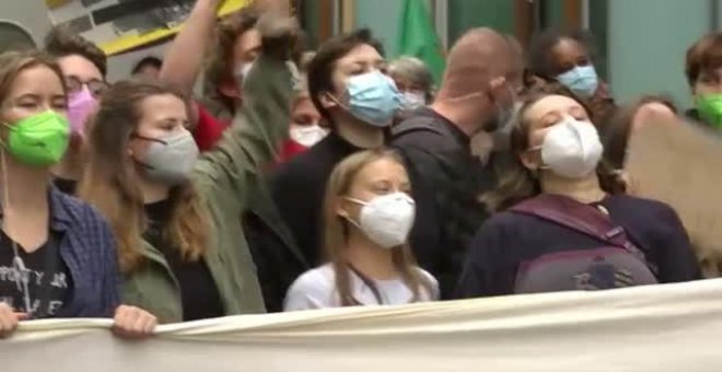 Greta Thunberg reaparece en las protestas del clima en las calles de Berlín en Alemania